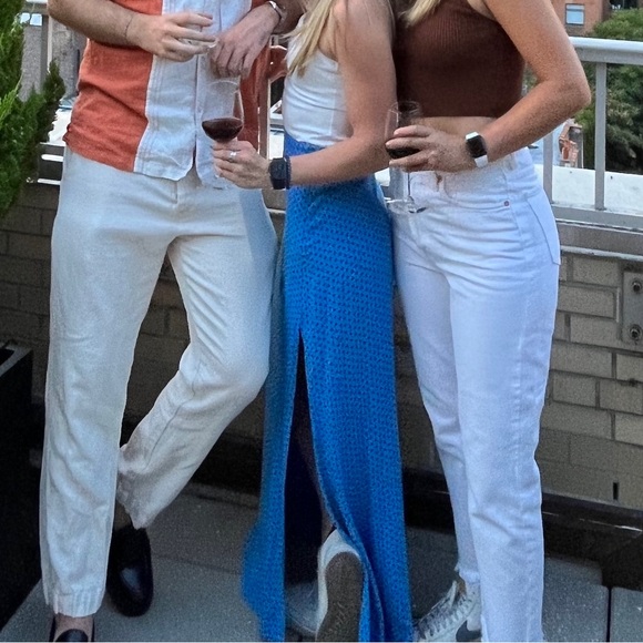 WILDFOX Maxi Skirt - XSmall - Diamond Slit Design - Blue and Black - Picture 6 of 6